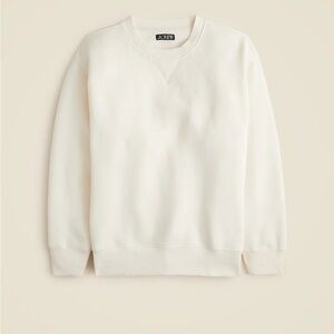 JCREW Heritage Fleece Oversized Crewneck | Cream | M